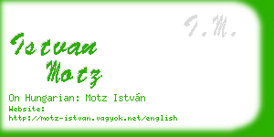 istvan motz business card